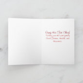 Elegant Chinese New Year Monkey with Gold Lanterns Feestdagen Kaart (Binnen)