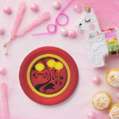 Elegant Chinese New Year Pig Lantaarns Papieren Bordje (Feest)