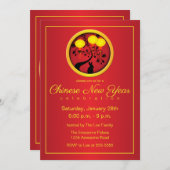 Elegant Chinese nieuwjaarslonken Kaart (Voorkant / Achterkant)