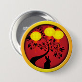 Elegant Chinese nieuwjaarslonken Ronde Button 7,6 Cm (Voorkant /achterkant)