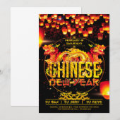 Elegant Chinese nieuwjaarsuitnodiging Kaart (Voorkant / Achterkant)