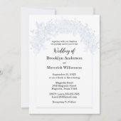 Elegant Chinoiserie Blue Floral Wedding Invitation Kaart (Voorkant)