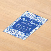 Elegant Chinoiserie Bridal Shower Invitation Acryl Uitnodigingen (Laagn)