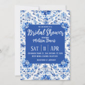 Elegant Chinoiserie Bridal Shower Invitation Kaart (Voorkant)