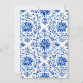 Elegant Chinoiserie Bridal Shower Invitation Kaart (Achterkant)