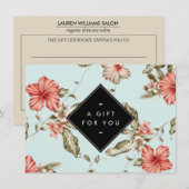 Elegant Chinoiserie Floral Pattern Gift Kaart (Voorkant / Achterkant)