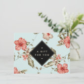 Elegant Chinoiserie Floral Pattern Gift Kaart (Staand voorkant)