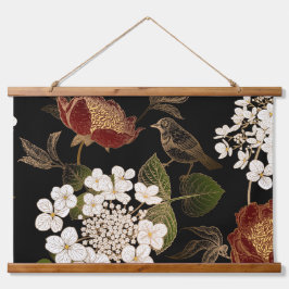 Elegant Chinoiserie geïnspireerde Floral Blooms Hangend Wandkleed
