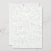 Elegant Chinoiserie Green Floral Wedding Save The Date (Achterkant)