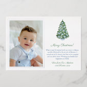 Elegant Chinoiserie White Silver Folie Feestdagenkaart (Voorkant)