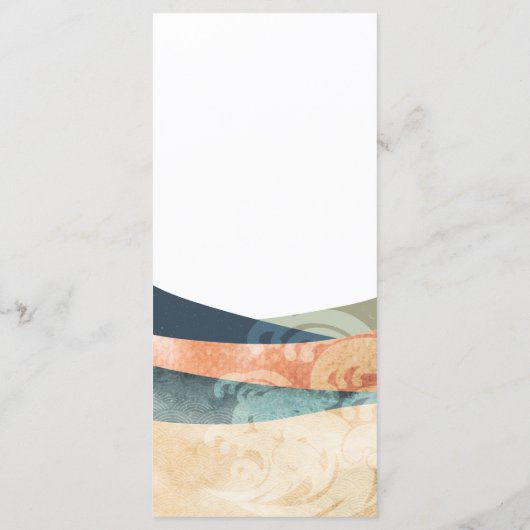 Elegant Chinoiseries Asian Wedding Menu (Achterkant)