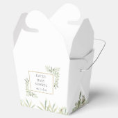 Elegant chique Baby shower groen gunstbox Bedankdoosjes (Geopend)