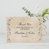 Elegant Chique Bibliotheek Boek Hoesje Bruiloft Bedankkaart (Staand voorkant)