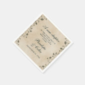 Elegant  Chique Bibliotheek Boek Thema Bruiloft Servet (Hoek)