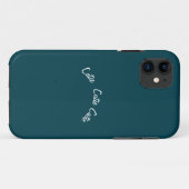 Elegant chique blauw Blauwgroen Case-Mate iPhone Case (Achterkant (horizontaal))