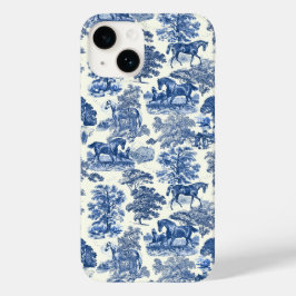 Elegant  chique blauw paardentoilet Case-Mate iPhone 14 hoesje