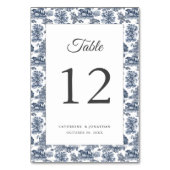 Elegant  chique blauw paardentoilet kaart (Achterkant)