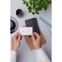 Elegant chique blauw, wit, bruin makelaar