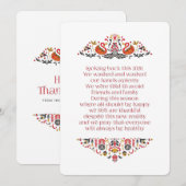 Elegant chique bloemenblad Thanksgiving gedicht Feestdagenkaart (Voorkant / Achterkant)