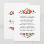 Elegant chique bloemenblad Thanksgiving gedicht Feestdagenkaart (Voorkant / Achterkant)