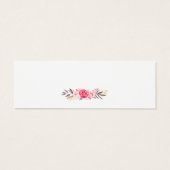 Elegant chique bloemengoud Lijst | Registerbijlage Mini Visitekaartjes (Achterkant)