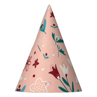 Elegant chique bloemig roze feesthoedjes