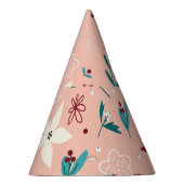 Elegant chique bloemig roze feesthoedjes (Rechts)