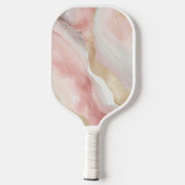 Elegant chique blush roze monogram pickleball paddle (Achterkant)