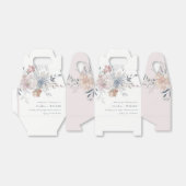 Elegant chique blush Waterverf bloemenbruiloft Bedankdoosjes (Uitgevouwen)