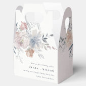 Elegant chique blush Waterverf bloemenbruiloft Bedankdoosjes (Geopend)