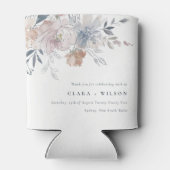 Elegant chique blush Waterverf bloemenbruiloft Blikjeskoeler (Achterkant)