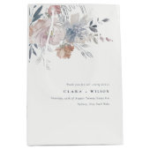 Elegant chique blush Waterverf bloemenbruiloft Medium Cadeauzakje (Voorkant)