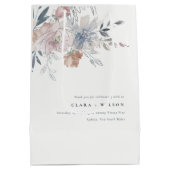 Elegant chique blush Waterverf bloemenbruiloft Medium Cadeauzakje (Achterkant)