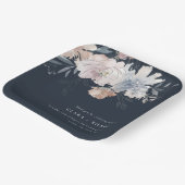 Elegant chique blush Waterverf bloemenbruiloft Papieren Bordje (Gebogen)