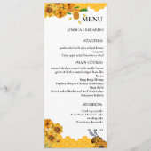 Elegant & Chique Boho bij Wildflower Trouwtafel Menu (Voorkant)
