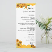 Elegant & Chique Boho bij Wildflower Trouwtafel Menu (Staand voorkant)