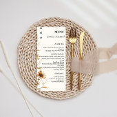 Elegant & Chique Boho Groene Wildflower Trouwtafel Menu