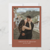 Elegant & Chique Boho Herfst Wildflower Bruiloft Kaart (Achterkant)