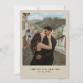 Elegant & Chique Boho Herfst Wildflower Bruiloft Kaart (Achterkant)