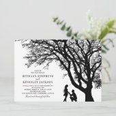 Elegant chique boom bruiloft kaart (Staand voorkant)