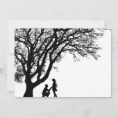 Elegant chique boom bruiloft kaart (Achterkant)