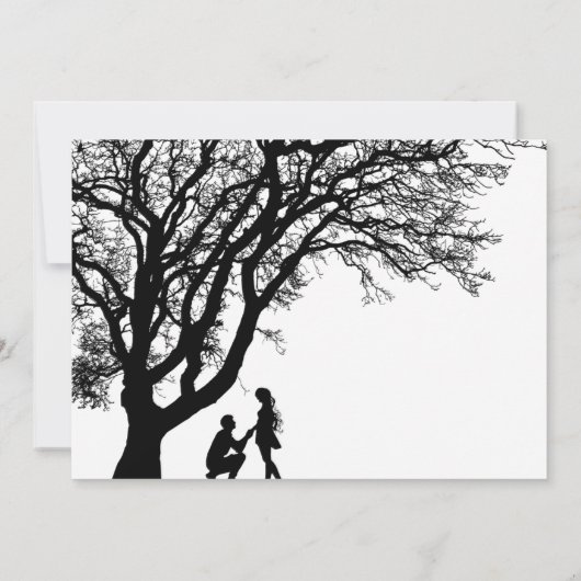 Elegant chique boom bruiloft kaart (Achterkant)