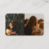 Elegant chique Bourgogne bloemmotief 3 foto's Visitekaartje (Achterkant)