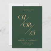 Elegant Chique Bruiloft Datum Non-Foto Opslaan van Save The Date (Voorkant)