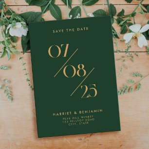 Elegant Chique Bruiloft Datum Non-Foto Opslaan van Save The Date