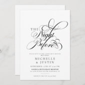 Elegant chique bruiloft repetitie diner kaart (Voorkant / Achterkant)