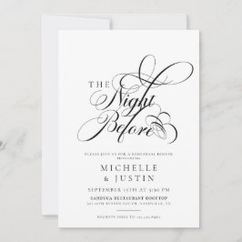 Elegant chique bruiloft repetitie diner kaart