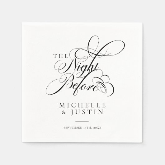 Elegant chique bruiloft repetitie diner servet (Voorkant)