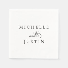 Elegant chique bruiloft repetitie diner servet