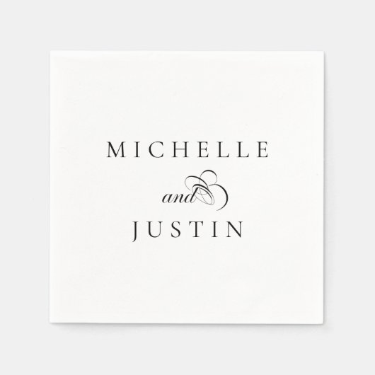 Elegant chique bruiloft repetitie diner servet (Voorkant)